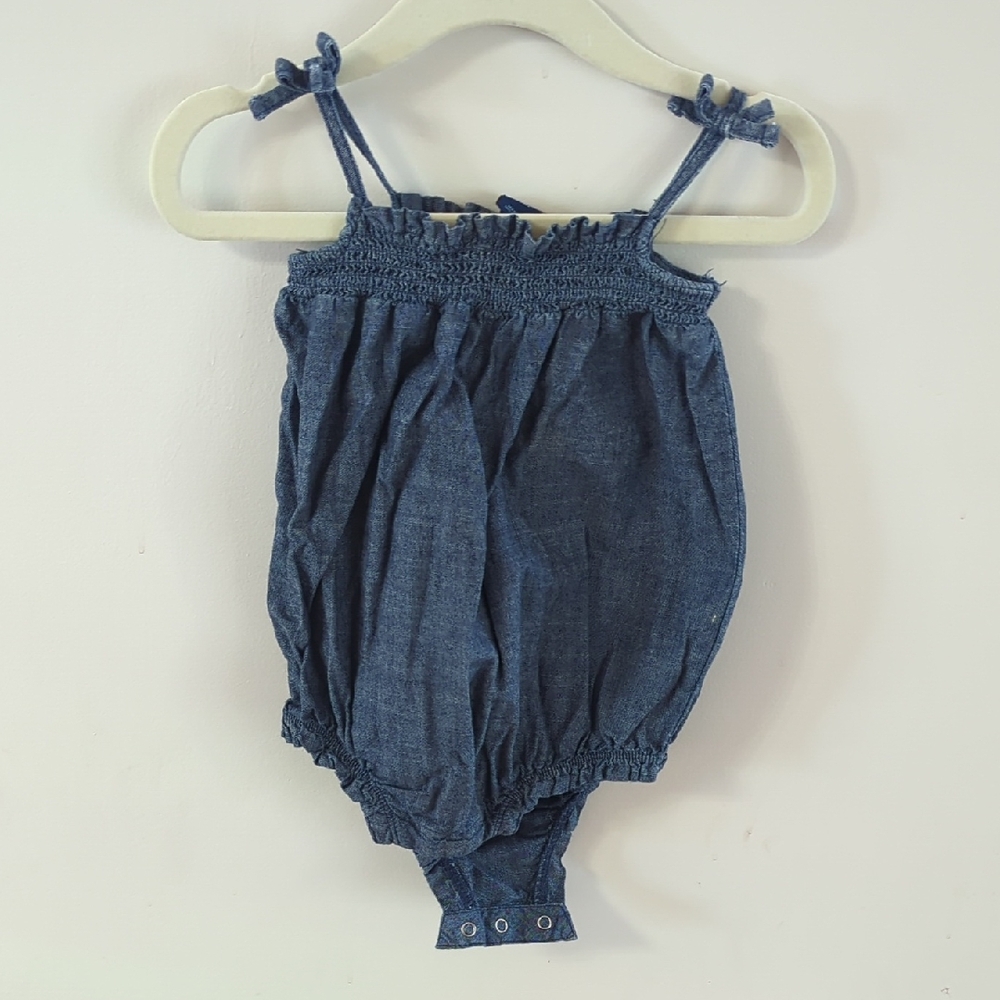 Denim Blue Infant Onesie Size 3-6 Months